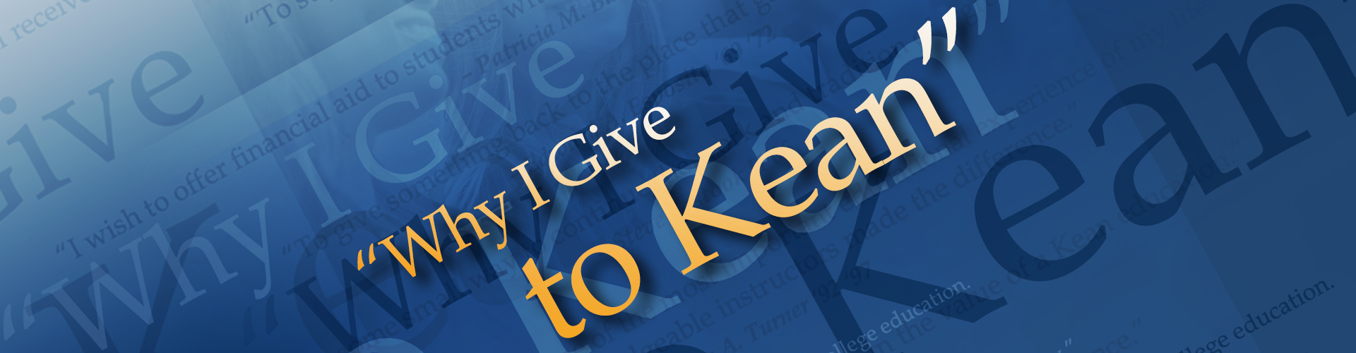 Why I Give