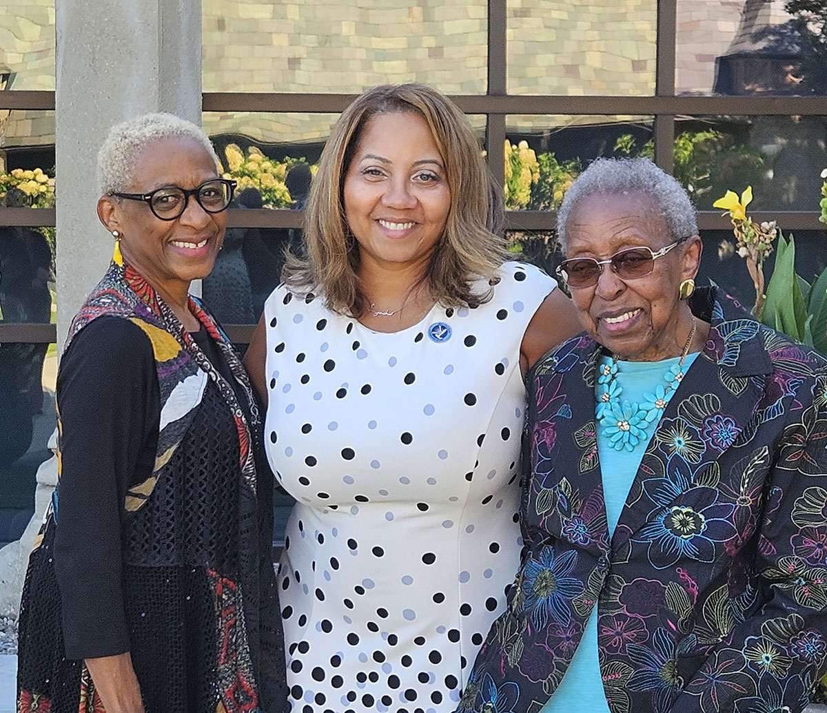 L to R: Saundra Miller, Dr. Sancha Gray, Acting Dean of Kean University's College of Education and Bertha W. Miller 81